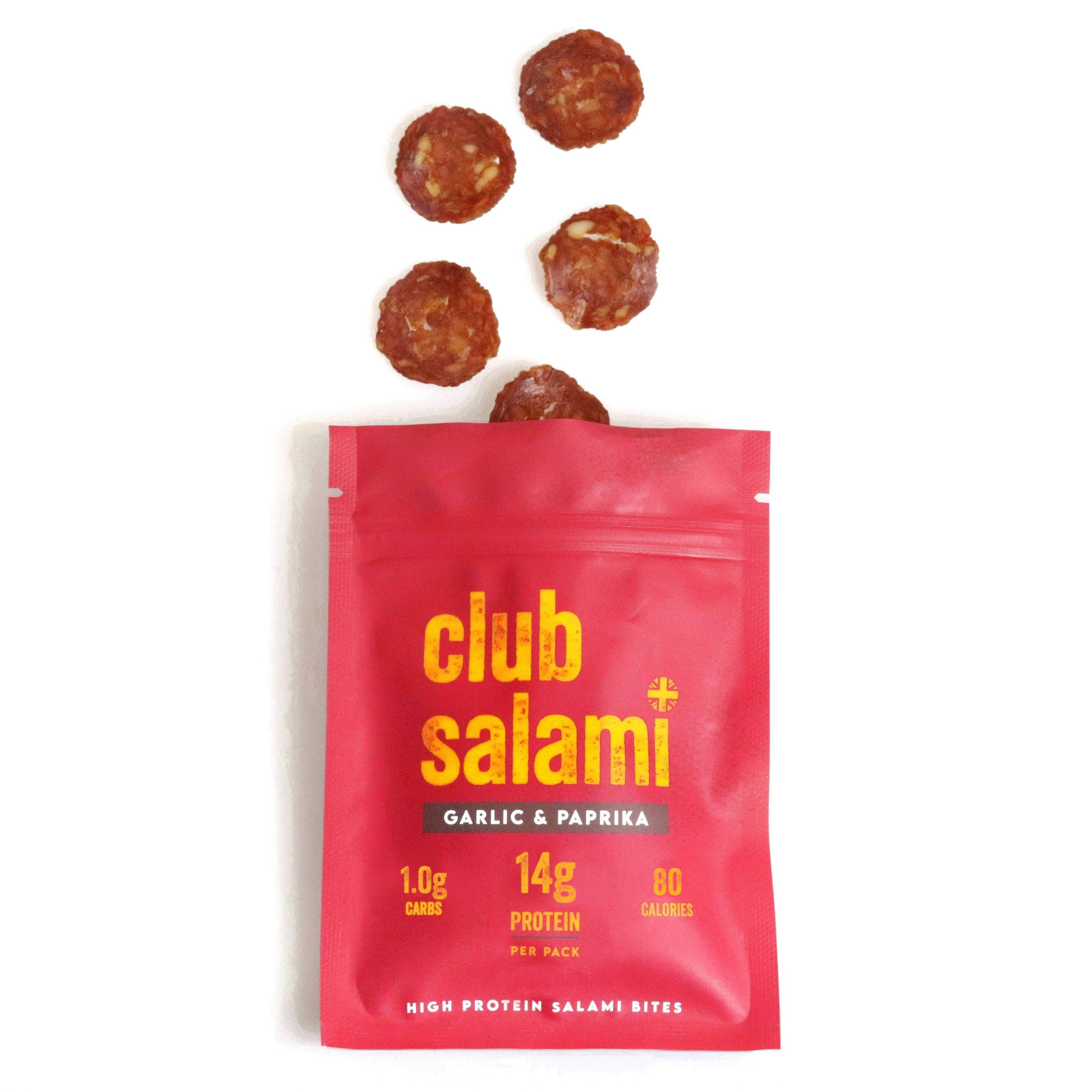 Garlic & Paprika Salami Bites (Box 12 Packs)