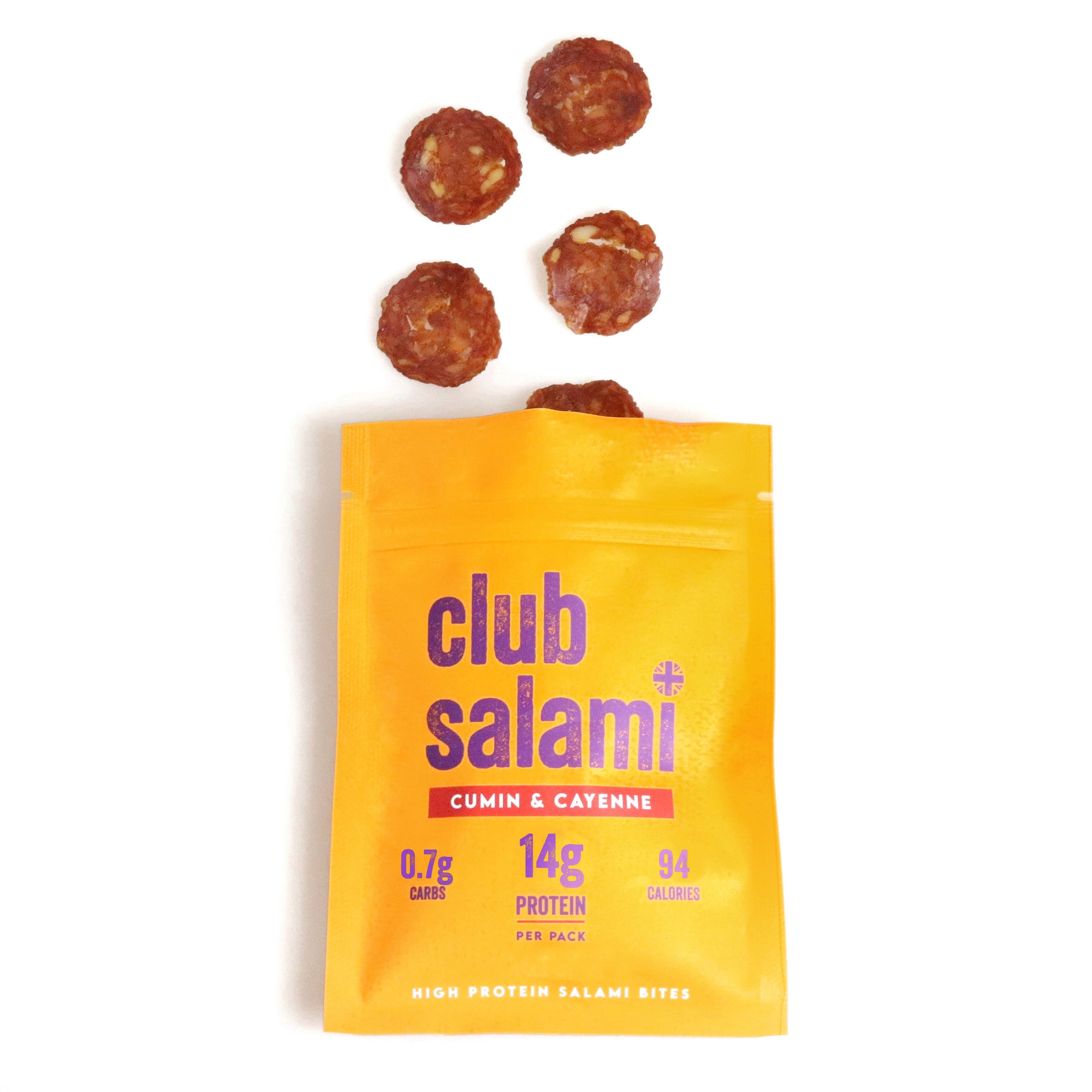 Cumin & Cayenne Salami Bites (Box 12 Packs)